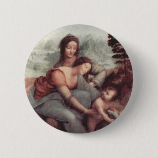 The Virgin and Child with St Anne 6 Cm Round Badge