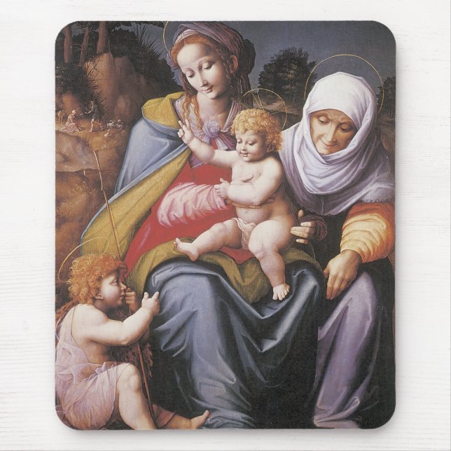 The Virgin and Child with St Elizabeth Mouse Mat (Front)