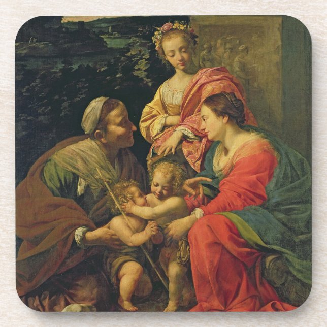The Virgin and Child with St. Elizabeth, the Infan Coaster (Front)