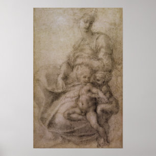 The Virgin and Child with the infant Baptist Poster
