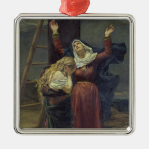 The Virgin at the Foot of the Cross Metal Tree Decoration