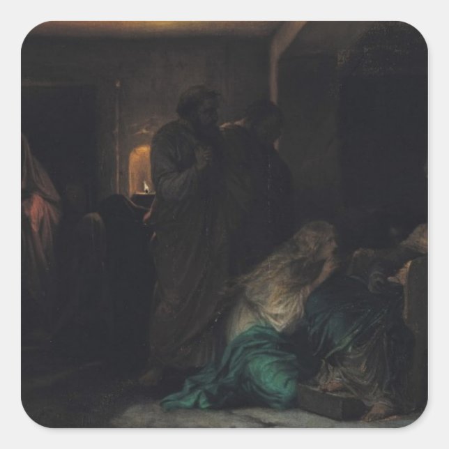 The Virgin Fainting, 1856 Square Sticker (Front)