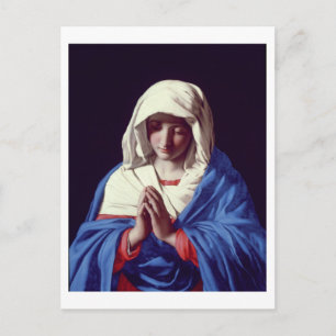 The Virgin in Prayer, 1640-50 (oil on canvas) Postcard
