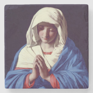 The Virgin in Prayer, 1640-50 (oil on canvas) Stone Coaster