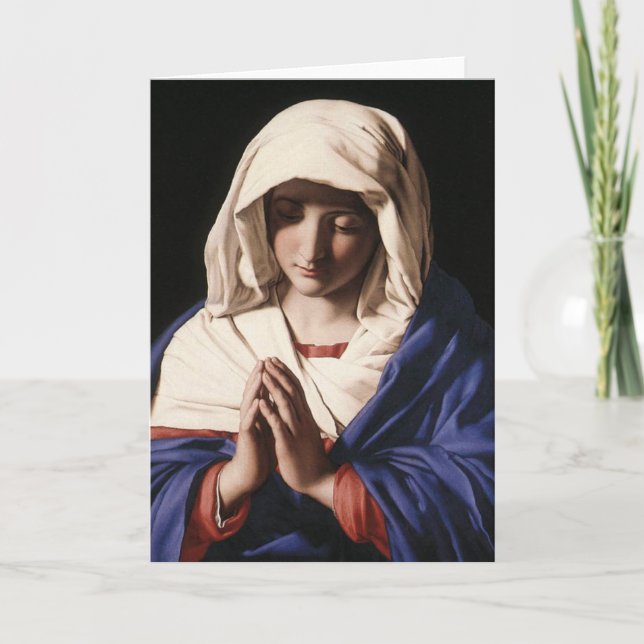 "The Virgin in Prayer" by Sassoferrato (1640) Card (Front)