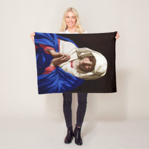 The Virgin in Prayer, Sassoferrato Fleece Blanket