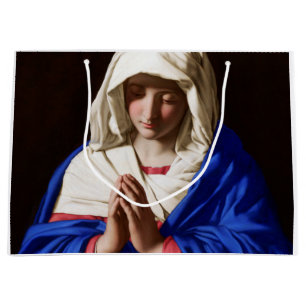 The Virgin in Prayer, Sassoferrato Large Gift Bag