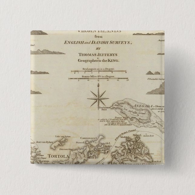 The Virgin Islands 15 Cm Square Badge (Front)