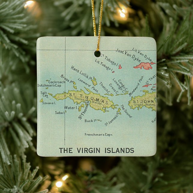 The Virgin Islands Ceramic Ornament (Tree)