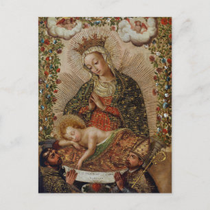 The Virgin Mary Adoring the Christ Child Postcard
