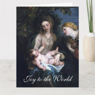 The Virgin Mary and Baby Jesus Christmas Greetings Card