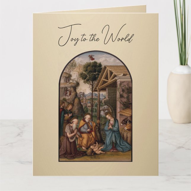 The Virgin Mary and Baby Jesus Christmas Greetings Card (Front)