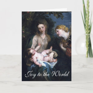 The Virgin Mary and Baby Jesus Christmas Greetings Holiday Card