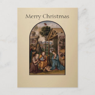 The Virgin Mary and Baby Jesus Christmas Greetings Postcard