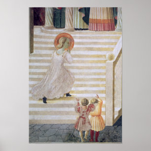 The Virgin Mary ascending the staircase Poster