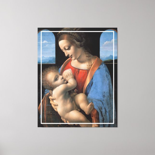 The Virgin Mary Breastfeeding The Christ Child Canvas Print (Front)