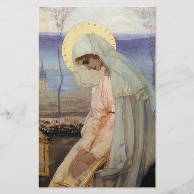 “The Virgin Mary” by Mikhail Nesterov Stationery (Front)