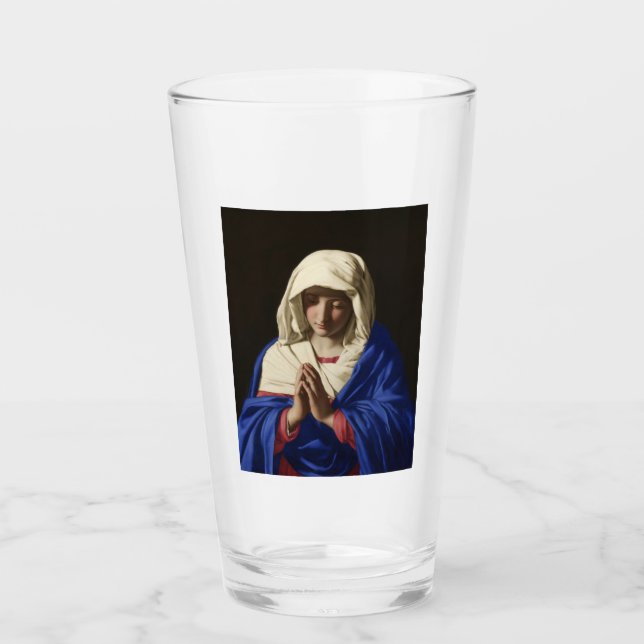 The Virgin Mary in Prayer Glass (Front)