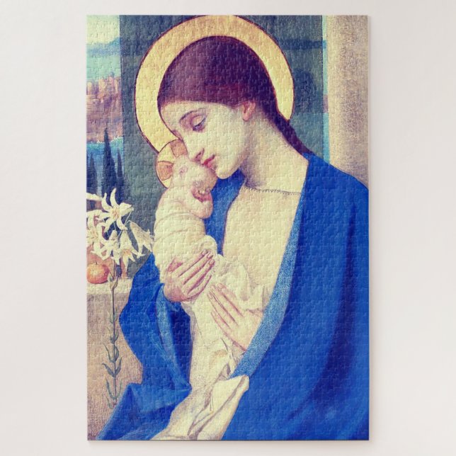 The Virgin Mary & Infant Jesus Renaissance Grace Jigsaw Puzzle (Vertical)