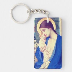 The Virgin Mary & Infant Jesus Renaissance Grace Key Ring