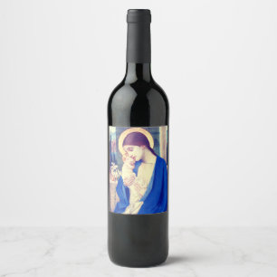The Virgin Mary & Infant Jesus Renaissance Grace Wine Label