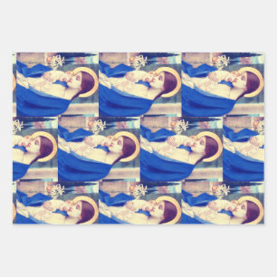 The Virgin Mary & Infant Jesus Renaissance Grace Wrapping Paper Sheet