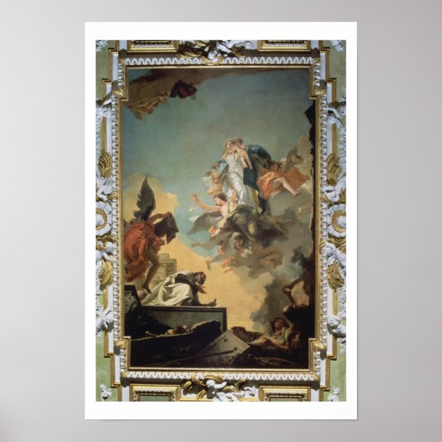 The Virgin of Carmel Giving the Scapula to the Ble Poster (Front)