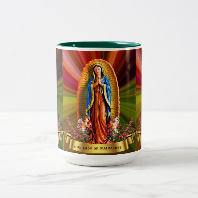 The Virgin of Guadalupe Two-Tone Coffee Mug (Center)