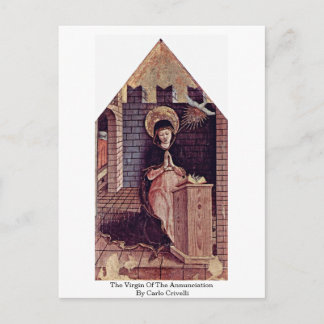 The Virgin Of The Annunciation By Carlo Crivelli Postcard