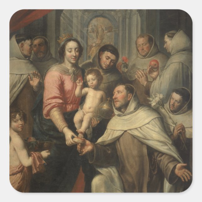 The Virgin of the Carmelites Square Sticker (Front)