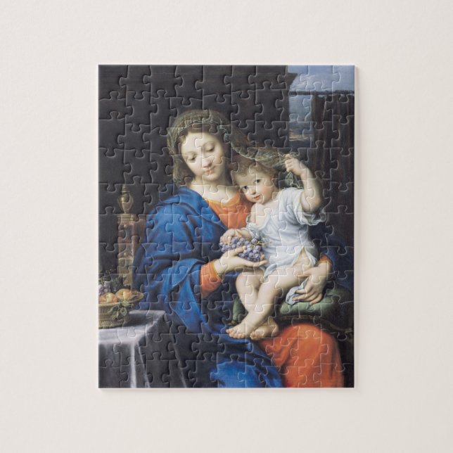 The Virgin of the Grapes, 1640-50 Jigsaw Puzzle (Vertical)