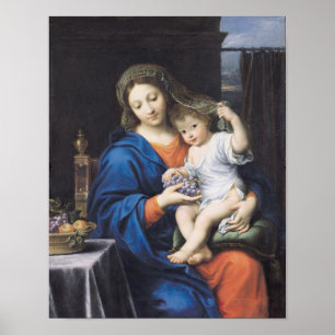 The Virgin of the Grapes, 1640-50 Poster