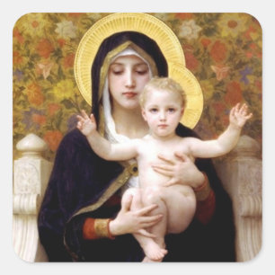 The Virgin of the Lilies - Christmas Sticker