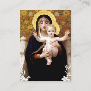 The Virgin of the Lilies Prayer  Hail, Holy Queen Business Card