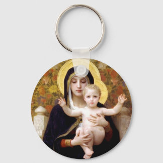 The Virgin of the Lillies Key Ring