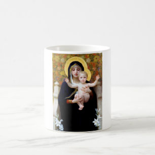 The Virgin of the Lily, Bouguereau Coffee Mug