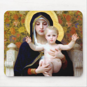 The Virgin of the Lily, Bouguereau Mouse Mat