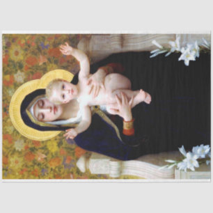 The Virgin of the Lily, Bouguereau Tissue Paper
