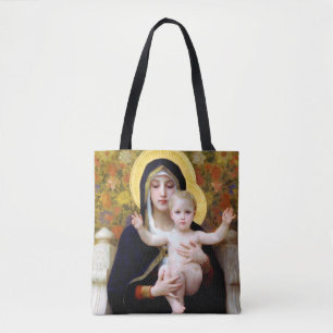 The Virgin of the Lily, Bouguereau Tote Bag