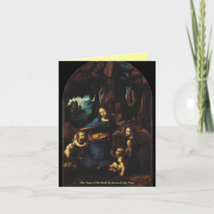 The Virgin of the Rocks by Leonardo da Vinci Holiday Card