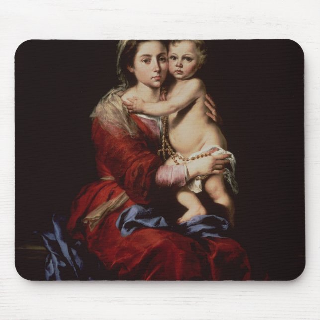 The Virgin of the Rosary, c.1650 Mouse Mat (Front)