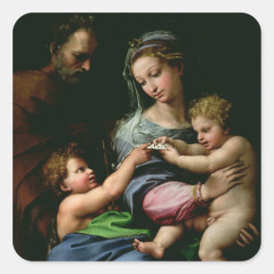 The Virgin of the Rose, c.1518 Square Sticker