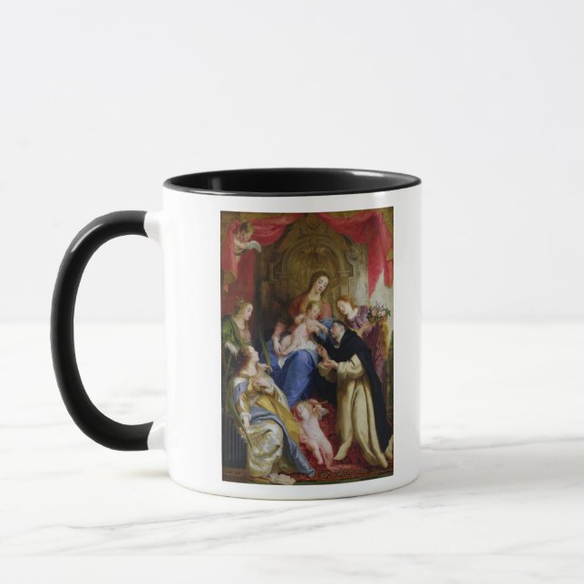 The Virgin Offering the Rosary Mug (Left)
