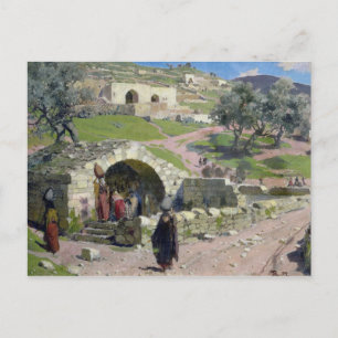 The Virgin Spring in Nazareth, 1882 Postcard