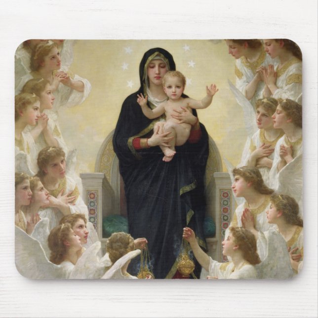 The Virgin with Angels, 1900 Mouse Mat (Front)