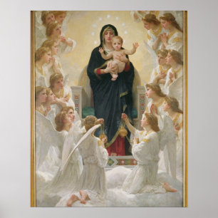 The Virgin with Angels, 1900 Poster