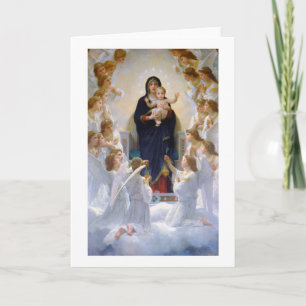 The Virgin with Angels, Bouguereau Card