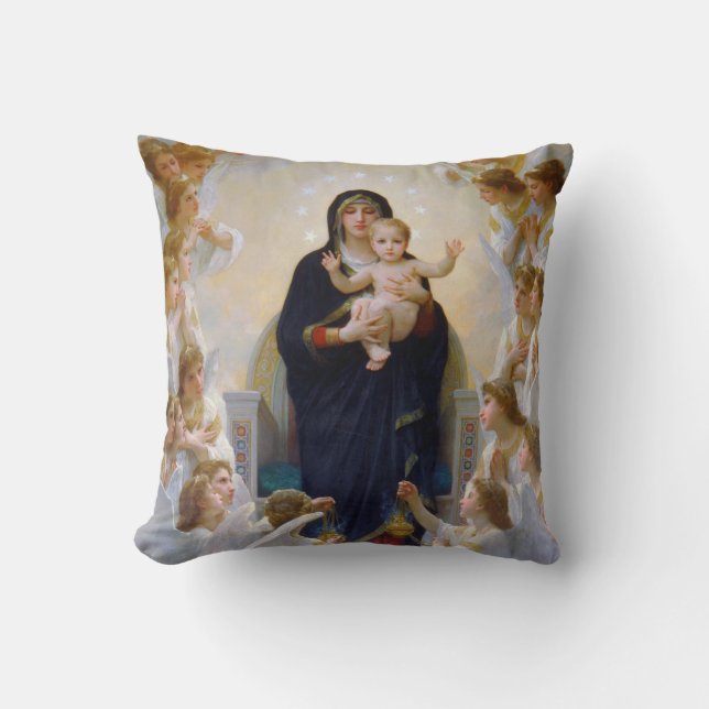 The Virgin with Angels, Bouguereau Cushion (Front)