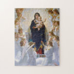 The Virgin with Angels, Bouguereau Jigsaw Puzzle<br><div class="desc">William-Adolphe Bouguereau (30 November 1825 – 19 August 1905) was a French academic painter. In his realistic genre paintings he used mythological themes, making modern interpretations of classical subjects, with an emphasis on the female human body. During his life he enjoyed significant popularity in France and the United States, was...</div>