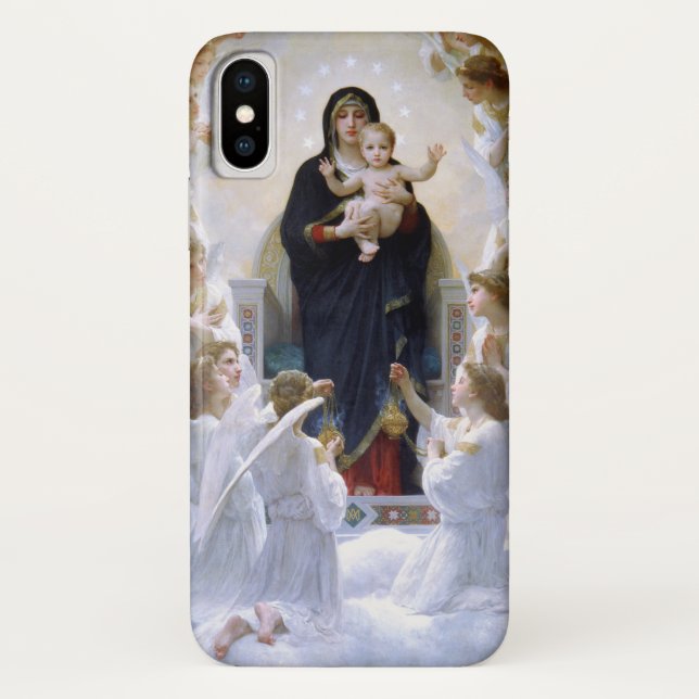 The Virgin with Angels by William Adolphe Bouguere Case-Mate iPhone Case (Back)
